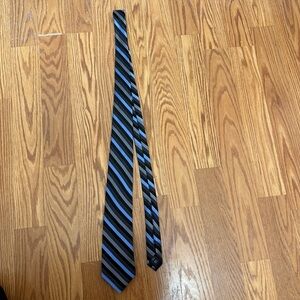 Michael Kors Black and Blue Striped Tie